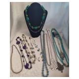 Lot of Blues & Greens Vintage Necklaces Lot of Blues & Greens Vintage Necklaces