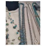 Lot of Blues & Greens Vintage Necklaces Lot of Blues & Greens Vintage Necklaces