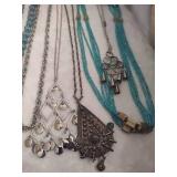 Lot of Blues & Greens Vintage Necklaces Lot of Blues & Greens Vintage Necklaces