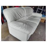 Three Piece Ivory Leather Furniture Set Three Piece Ivory Leather Furniture Set