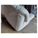 Three Piece Ivory Leather Furniture Set Three Piece Ivory Leather Furniture Set