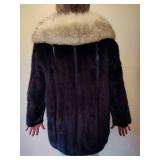 Daytons Ladies Fur and Leather Belted Jacket Daytons Ladies Fur and Leather Belted Jacket