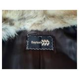 Daytons Ladies Fur and Leather Belted Jacket Daytons Ladies Fur and Leather Belted Jacket