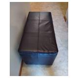 Black Faux Leather Hinged Ottoman Black Faux Leather Hinged Ottoman