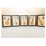 Set of Vintage Chinese Wood Art Musical Wall Art Set of Vintage Chinese Wood Art Musical Wall Art