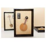 Set of Vintage Chinese Wood Art Musical Wall Art Set of Vintage Chinese Wood Art Musical Wall Art