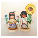 DeGrazia Goebel "The Sunflower" and "Little Cocopah Indian Girl" Figurines DeGrazia Goebel "The Sunflower" and "Little Cocopah Indian Girl" Figurines