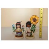 DeGrazia Goebel "The Sunflower" and "Little Cocopah Indian Girl" Figurines DeGrazia Goebel "The Sunflower" and "Little Cocopah Indian Girl" Figurines