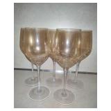Amber Crackle Glass Wine Glasses Amber Crackle Glass Wine Glasses