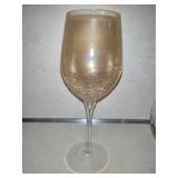 Amber Crackle Glass Wine Glasses Amber Crackle Glass Wine Glasses