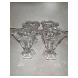 Vintage Clear Glass Sundae Cups Vintage Clear Glass Sundae Cups