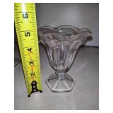 Vintage Clear Glass Sundae Cups Vintage Clear Glass Sundae Cups