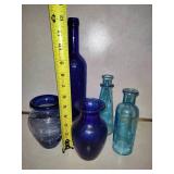 Collection of Various Blue Vases Collection of Various Blue Vases