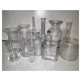 Assorted Clear Glass Vases Assorted Clear Glass Vases