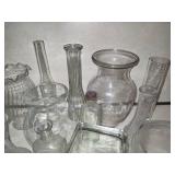 Assorted Clear Glass Vases Assorted Clear Glass Vases
