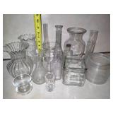Assorted Clear Glass Vases Assorted Clear Glass Vases
