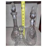 Crystal Decanters w/ Sterling Silver Wine Labels Crystal Decanters w/ Sterling Silver Wine Labels