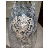 Crystal Decanters w/ Sterling Silver Wine Labels Crystal Decanters w/ Sterling Silver Wine Labels