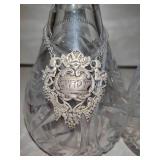 Crystal Decanters w/ Sterling Silver Wine Labels Crystal Decanters w/ Sterling Silver Wine Labels