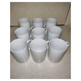 Nine Crate & Barrel White Coffee Mugs Nine Crate & Barrel White Coffee Mugs