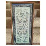 Vintage Framed Chinese Silk Embroidery Vintage Framed Chinese Silk Embroidery