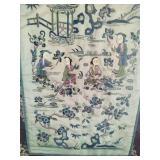 Vintage Framed Chinese Silk Embroidery Vintage Framed Chinese Silk Embroidery