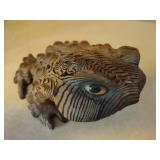 Vintage Japanese Cryptomeria Wood Carved Toad Vintage Japanese Cryptomeria Wood Carved Toad