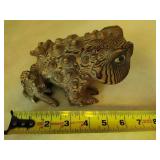 Vintage Japanese Cryptomeria Wood Carved Toad Vintage Japanese Cryptomeria Wood Carved Toad