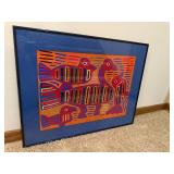 Mola Birds Textile Framed Artwork Mola Birds Textile Framed Artwork