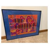 Mola Birds Textile Framed Artwork Mola Birds Textile Framed Artwork