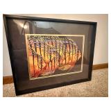 Framed Fish Print Signed Framed Fish Print Signed