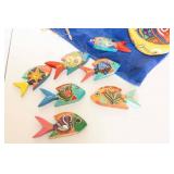 Mexican Wooden "Fish" Bowls and Chimes Mexican Wooden "Fish" Bowls and Chimes