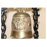Vintage Chinese Cast Brass Temple Bell Vintage Chinese Cast Brass Temple Bell