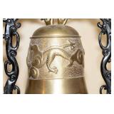 Vintage Chinese Cast Brass Temple Bell Vintage Chinese Cast Brass Temple Bell