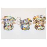 Set of 3 Murano Millefiori Small Vases Set of 3 Murano Millefiori Small Vases