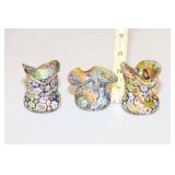 Set of 3 Murano Millefiori Small Vases Set of 3 Murano Millefiori Small Vases