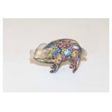 Vintage Murano Millefiori Glass Pig Vintage Murano Millefiori Glass Pig
