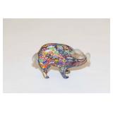 Vintage Murano Millefiori Glass Pig Vintage Murano Millefiori Glass Pig