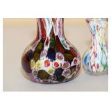 Set of 3 Murano Millefiori Vases Set of 3 Murano Millefiori Vases