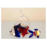Two Murano Glass Fish Figurines Two Murano Glass Fish Figurines