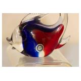 Two Murano Glass Fish Figurines Two Murano Glass Fish Figurines