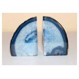 Blue Agate Bookends Blue Agate Bookends