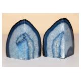 Blue Agate Bookends Blue Agate Bookends