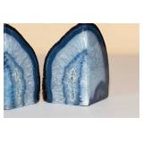 Blue Agate Bookends Blue Agate Bookends