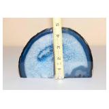 Blue Agate Bookends Blue Agate Bookends