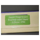 Wedgwood Jasper Sage Green Fluted Ash Tray Wedgwood Jasper Sage Green Fluted Ash Tray