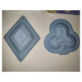 Wedgwood Pale Blue Spade and Diamond Candy Dishes Wedgwood Pale Blue Spade and Diamond Candy Dishes