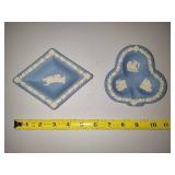 Wedgwood Pale Blue Spade and Diamond Candy Dishes Wedgwood Pale Blue Spade and Diamond Candy Dishes