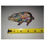 Vintage Murano Millefiori Glass Pig Vintage Murano Millefiori Glass Pig