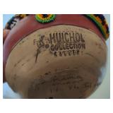 Unique Signed Huichol Collection Pot with Beaded Lizard Unique Signed Huichol Collection Pot with Beaded Lizard